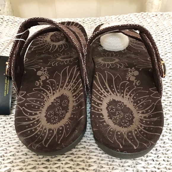 NIB Vionic Cocoa Sandals in Bronze Snake - Picture 10 of 16